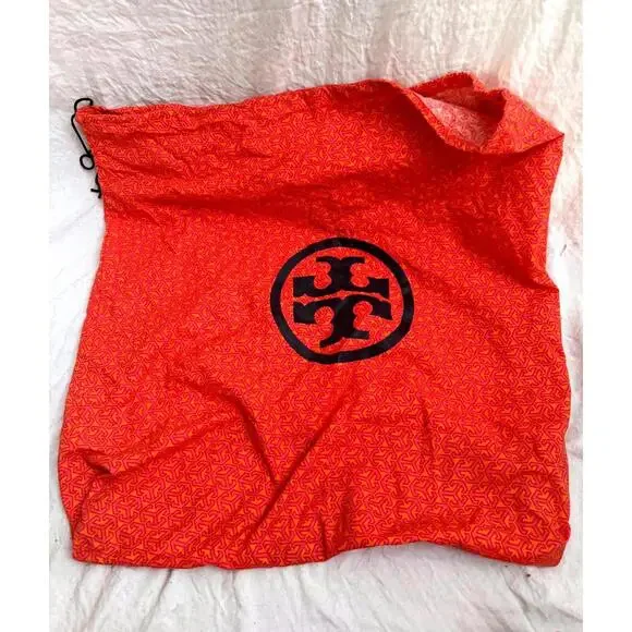 Tory Burch large blue leather bucket purse with gold accents - Picture 12 of 12